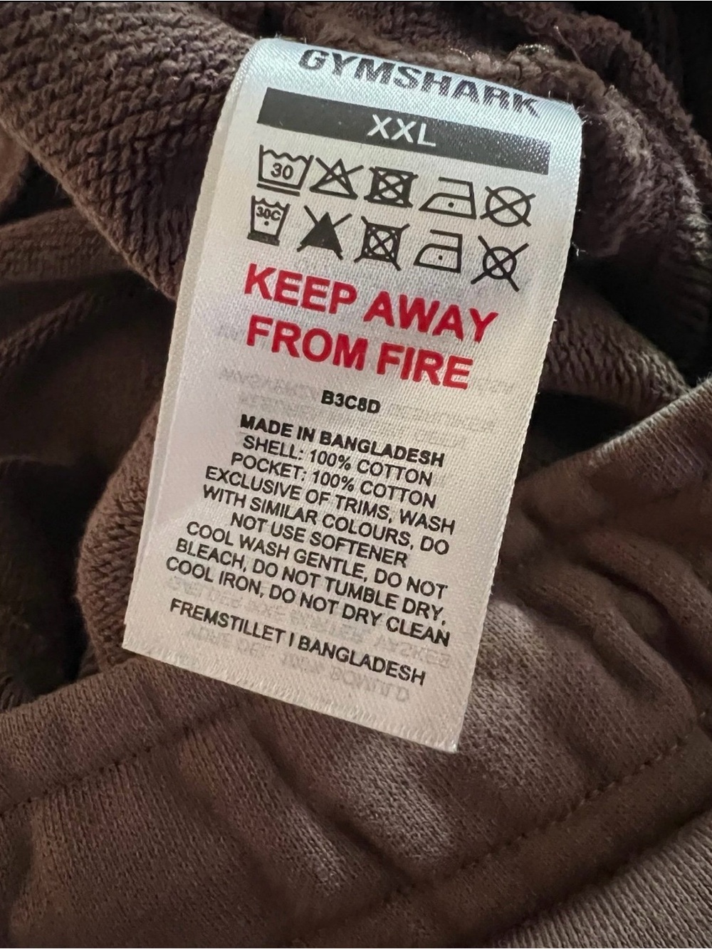 GYMSHARK Physical Education Logo Sweat Joggers in Penny Brown size XXL - Picture 9 of 9